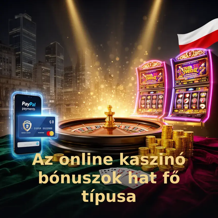 Az online kaszinó bónuszok hat fő típusa